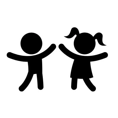 icoon spelende kinderen