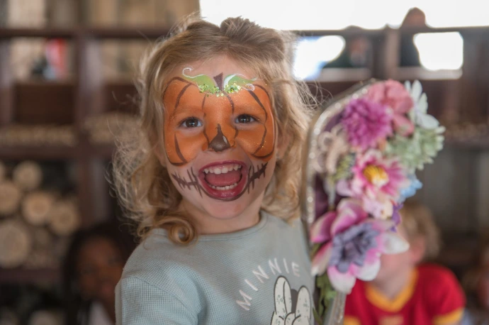Gezichtssmink pompoen. Fotograaf: IsaDS Photography